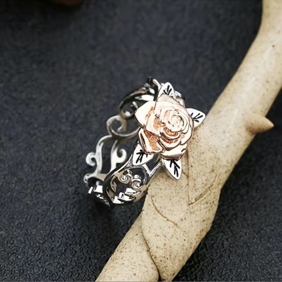 Silver Rose Gold Ring - Picture 3 of 7